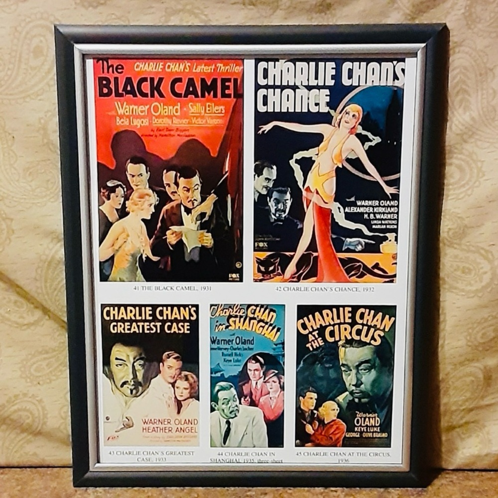 Vintage Crime Movie Posters - New / Framed Lot of 4)